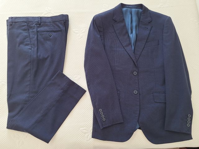 Traje Cortefiel Azul Marino Corte Juvenil Talla M