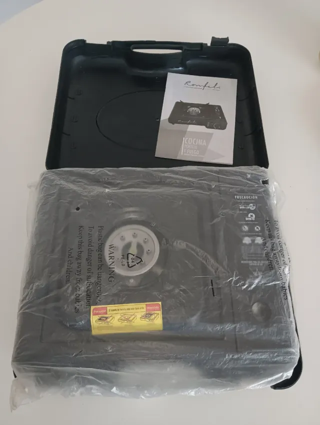 Hornillo de gas portátil con maletín