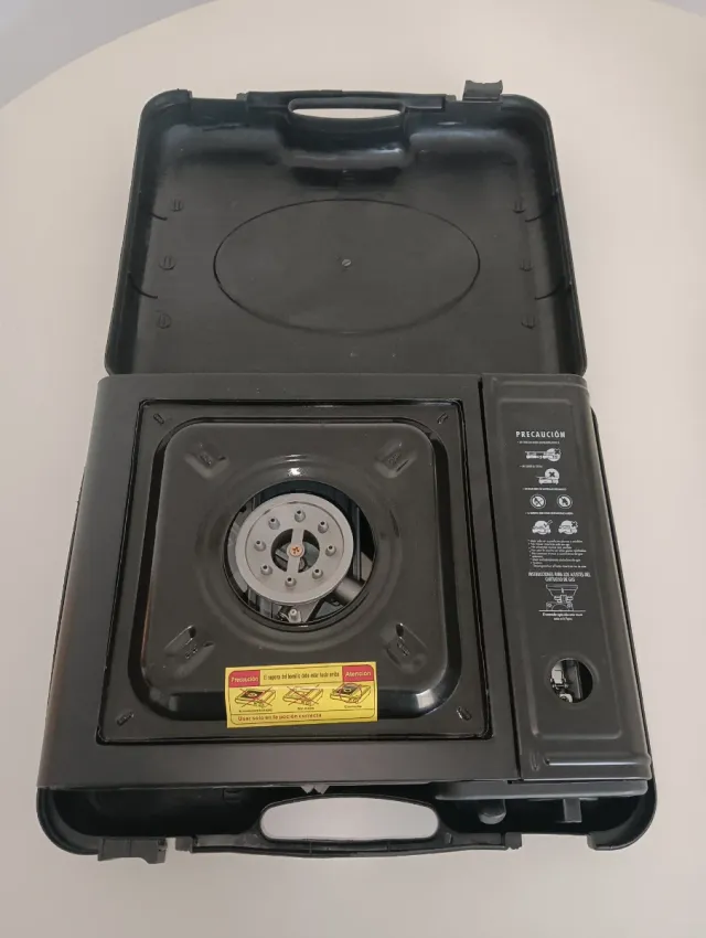 Hornillo de gas portátil con maletín