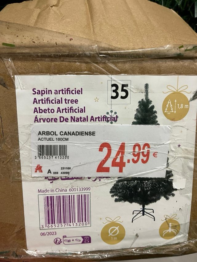 Árbol de Navidad artificial 1,80