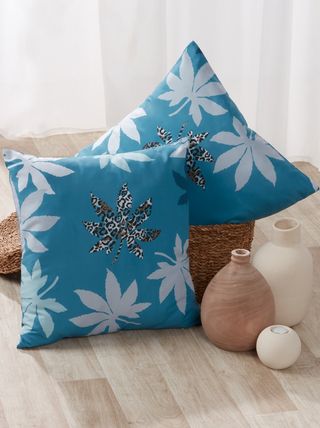 2 fundas cojín estampado hojas (A ESTRENAR)