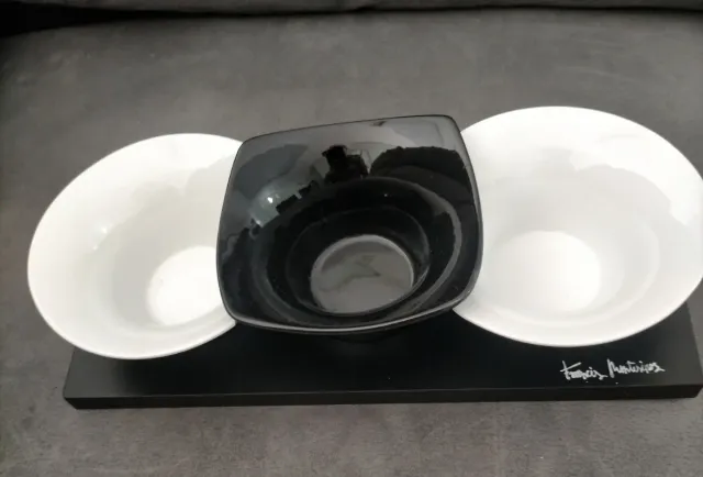 Bandeja aperitivos porcelana y madera