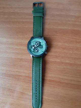 Reloj CURREN Caballero Verde y Plateado