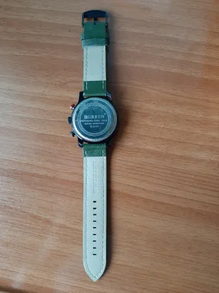 Reloj CURREN Caballero Verde y Plateado