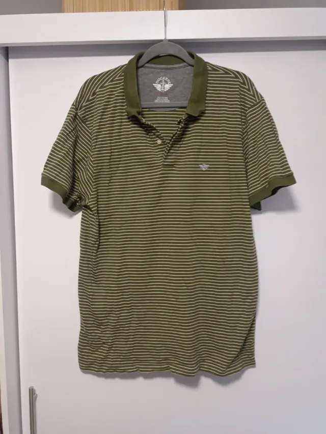 Polo Dockers Rayas Verde Talla M