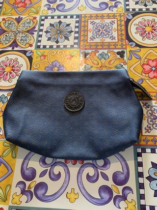 Pochette Andrea Andrè vintage ecopelle blu
