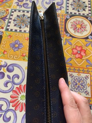 Pochette Andrea Andrè vintage ecopelle blu