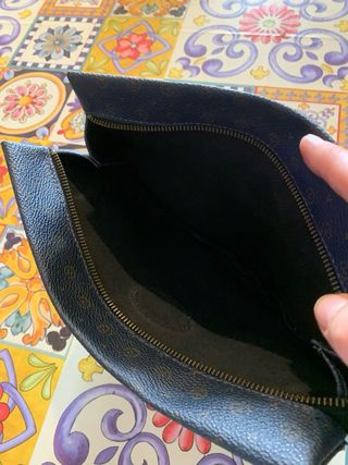 Pochette Andrea Andrè vintage ecopelle blu