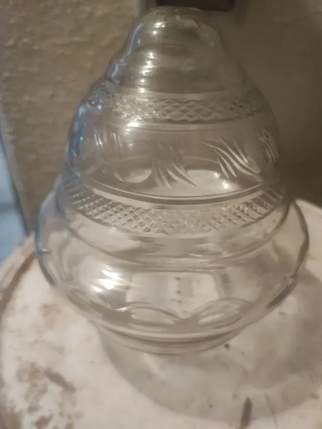 4 Globos para lámparas antiguas de cristal