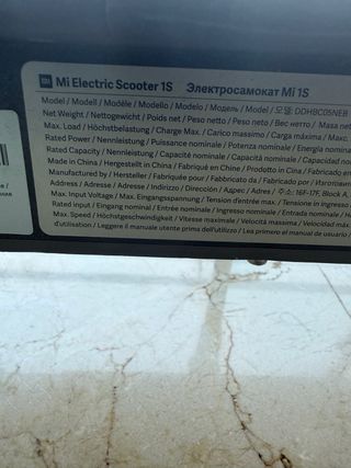 Patinete Eléctrico Xiaomi 1S