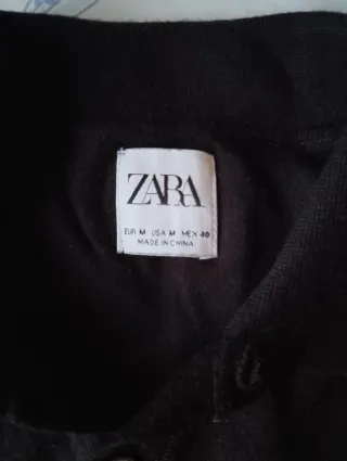 Jersey ZARA negro hombre manga corta, talla M