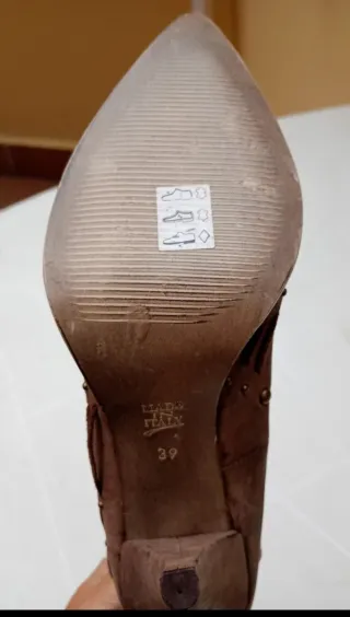 Zapatos de tacón piel mujer marrones