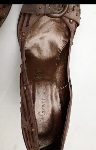 Zapatos de tacón piel mujer marrones