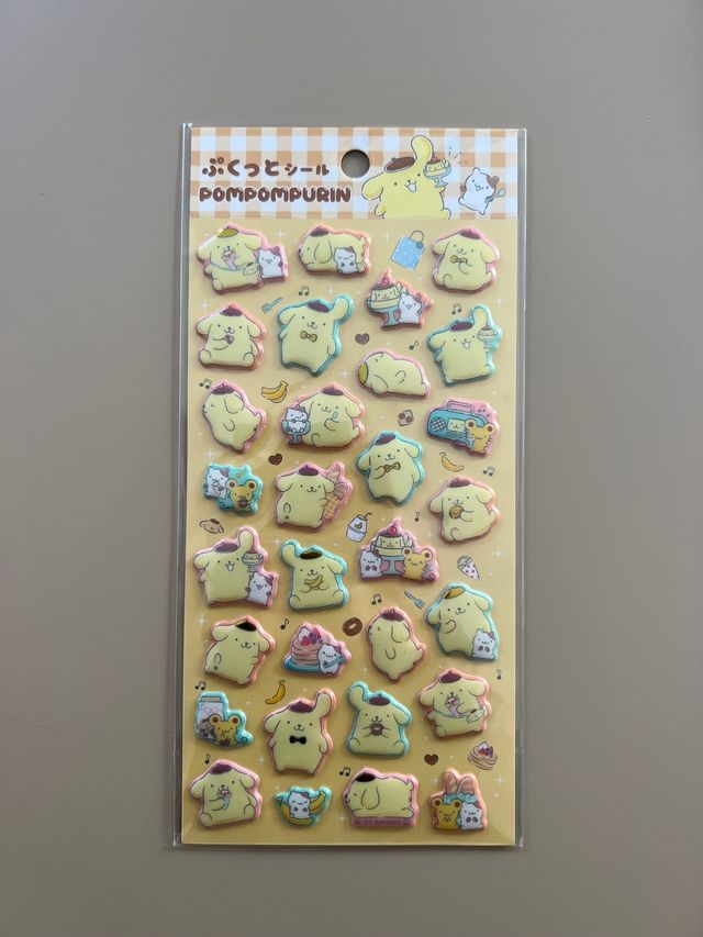 Pegatinas cúbicas Pompompurin Nuevas