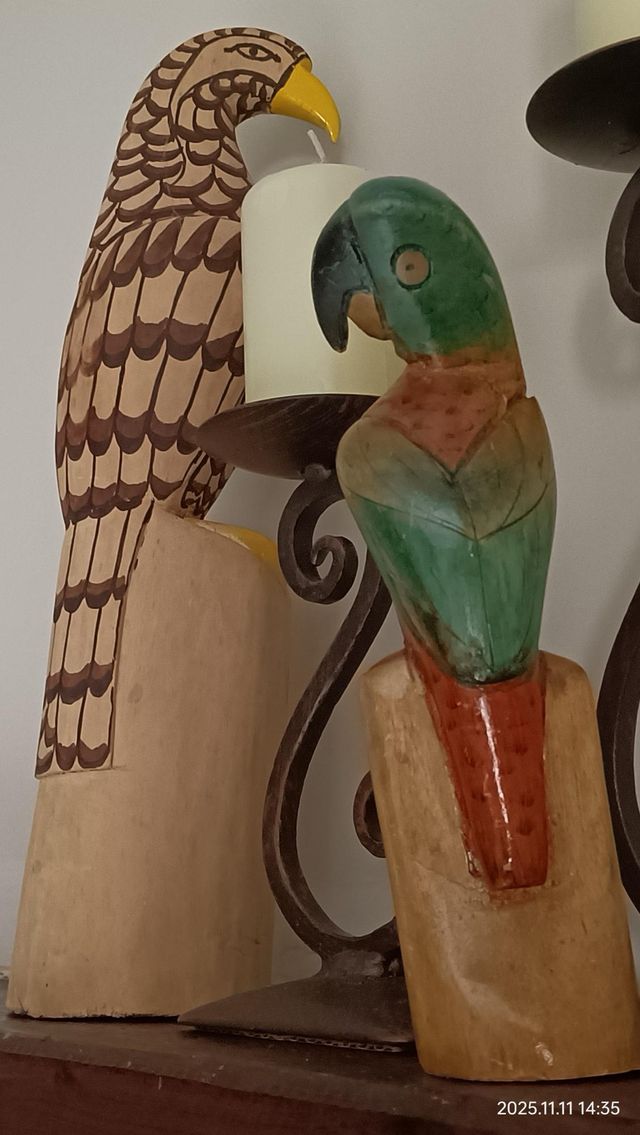 Aves decorativas de madera