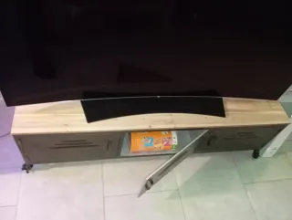 Mueble TV industrial madera y metal