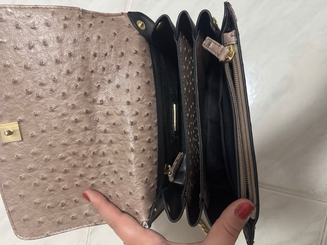 Borsa Caprisa Beige effetto pitone