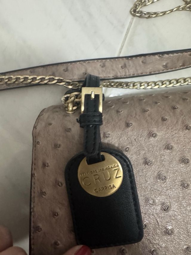 Borsa Caprisa Beige effetto pitone