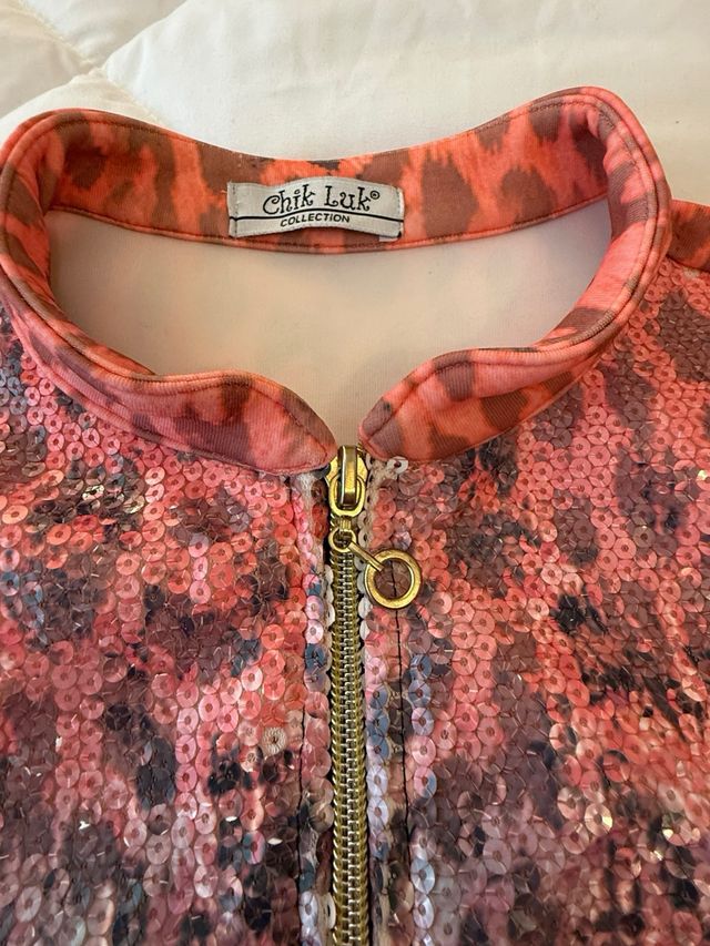 Casaco Feminino Neoprene Lantejoulas