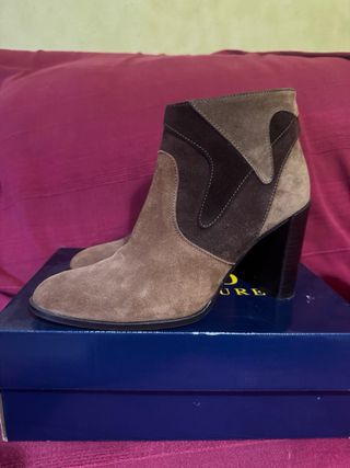 Botines Polo Ralph Lauren Tacón Marrón Beige