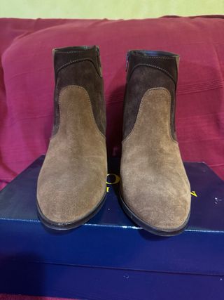 Botines Polo Ralph Lauren Tacón Marrón Beige