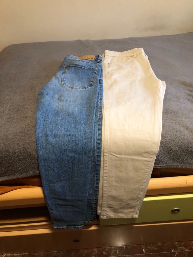 Pack 2 Pantalones vaqueros (BEIGE y AZUL)