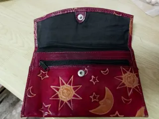 Cartera monedero cuero sol y luna