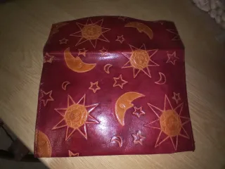 Cartera monedero cuero sol y luna