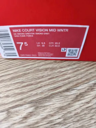 Zapatillas Nike Court Vision Negras y Blancas