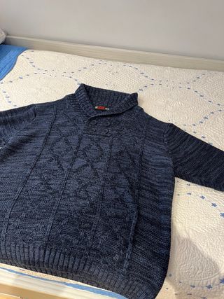 Jersey Inside azul cuello vuelto botones