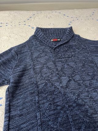 Jersey Inside azul cuello vuelto botones