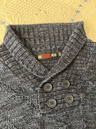 Jersey Inside azul cuello vuelto botones