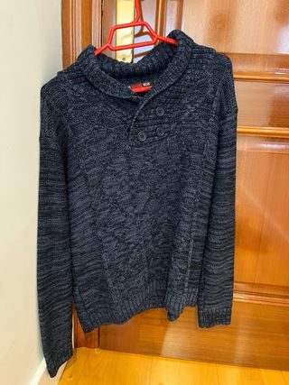 Jersey Inside azul cuello vuelto botones