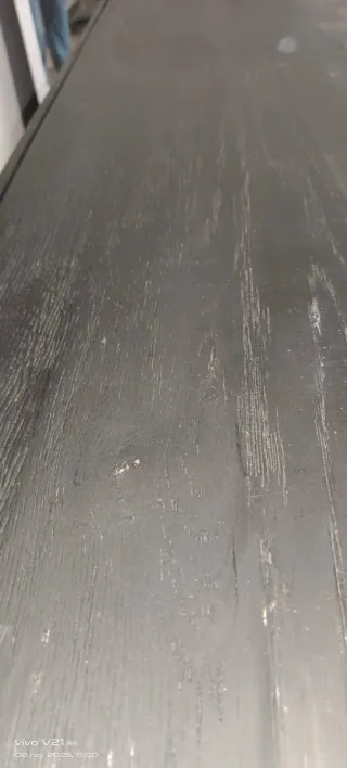 Aparador negro madera y hierro