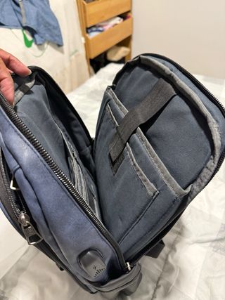 Mochila Pepe London azul y negra