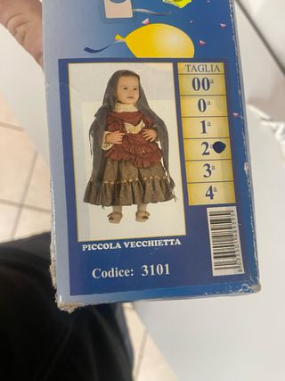 Vestito Carnevale Vecchietta Veneziano Taglia 2