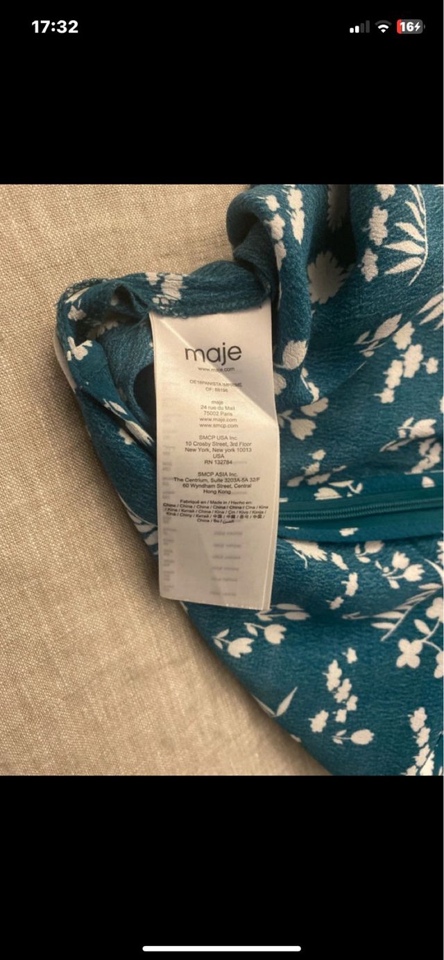 Pantalón estampado bonito verde azulado y blanco