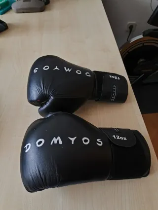 Guantes de boxeo Domyos negros 12oz