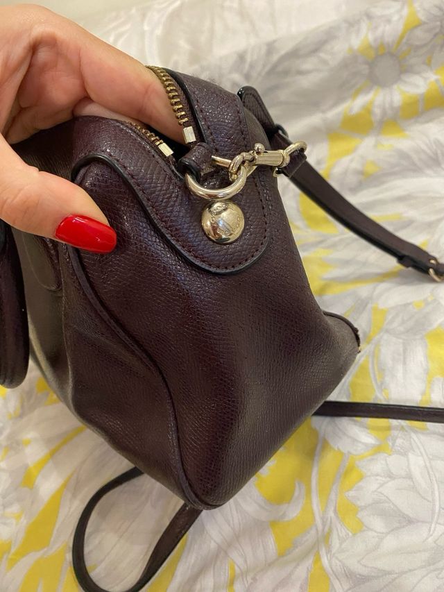 Bolso de mano Coach Piel Rojo Burdeos Mediano