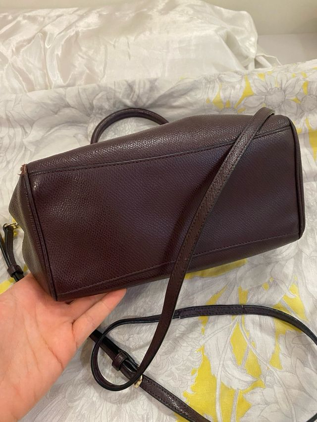 Bolso de mano Coach Piel Rojo Burdeos Mediano