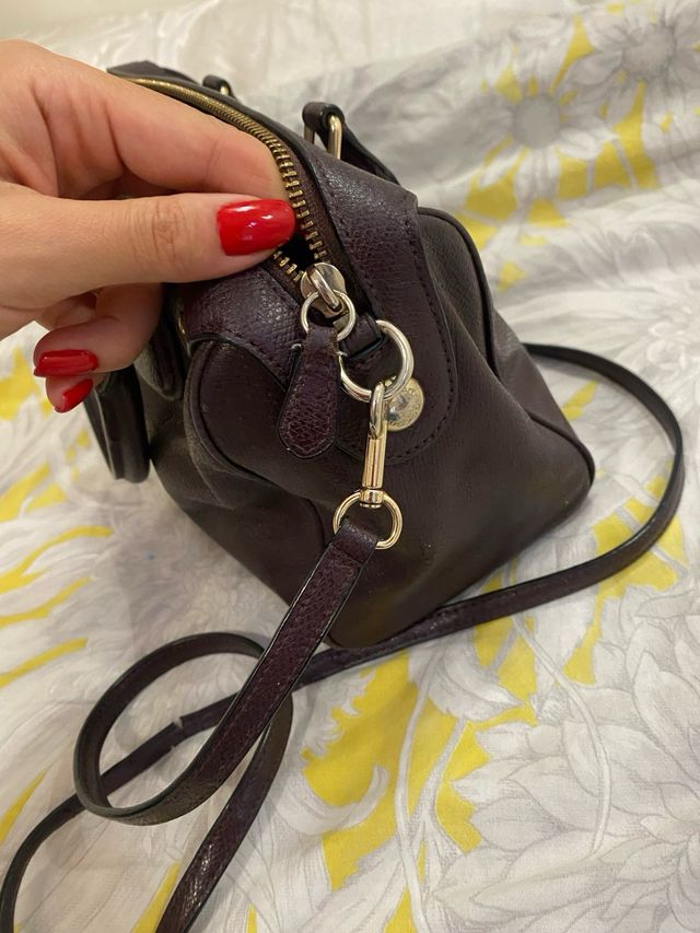 Bolso de mano Coach Piel Rojo Burdeos Mediano