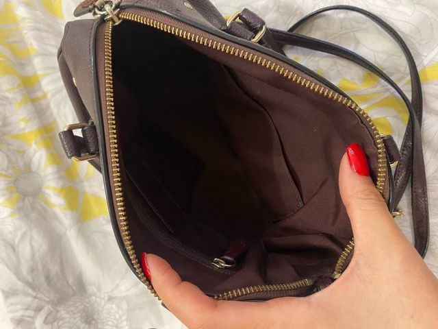 Bolso de mano Coach Piel Rojo Burdeos Mediano