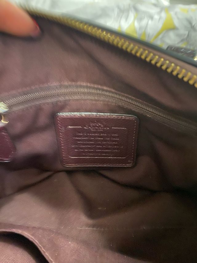 Bolso de mano Coach Piel Rojo Burdeos Mediano