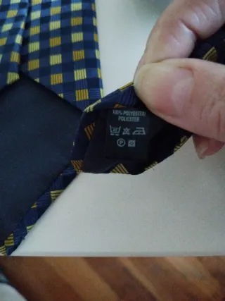 Corbata Marks & Spencer cuadros azul y amarillo
