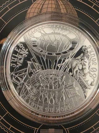 Moneda 10€ Plata Julio Verne 80 Días