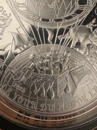Moneda 10€ Plata Julio Verne 80 Días