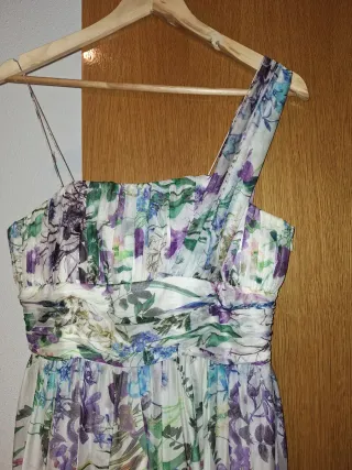 Vestido fiesta largo estampado