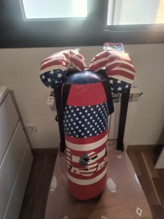 Saco de boxeo y guantes USA