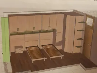 Camera 2 letti singoli, armadio a ponte