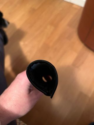 Copri leva cambio in pelle blu